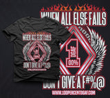 100% DGAF When All Else Fails .. Front & Shoulder Images Premium T-Shirt