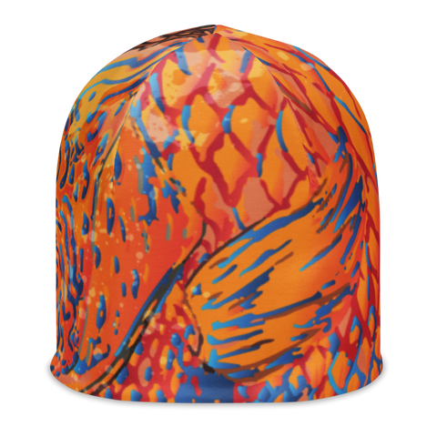 100% DGAF Hogfish All-Over Print Beanie