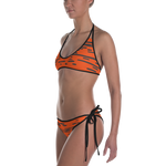 Bikini 100% DGAF Orange Stripes with Bold Logo