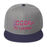 100% DGAF GIRL Flat Billed Snapback Hat