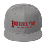 100% DGAF Don't Give A F#%@ Flat Billed Snapback Hat