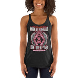 100% DGAF When All Else Fails .. Women's Racerback Tank