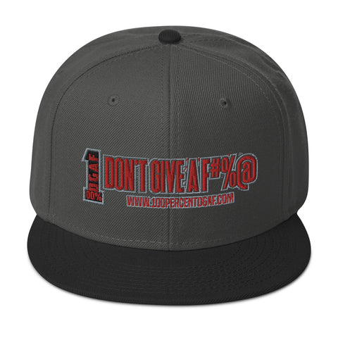 100% DGAF Don't Give A F#%@ Flat Billed Snapback Hat