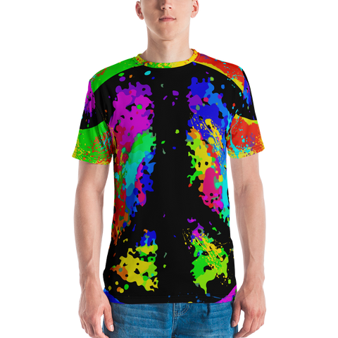 100%:DGAF Peace Sign All Over Print Men's T-shirt