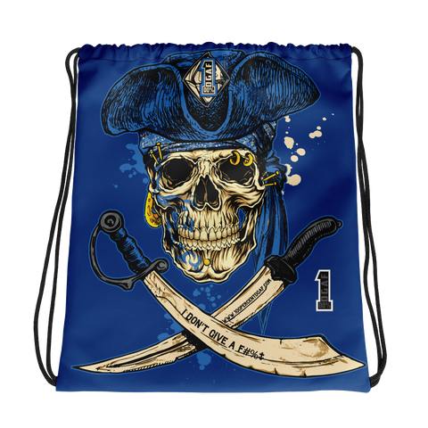 100% DGAF Pirate Drawstring bag