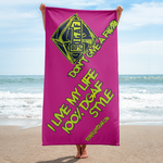 100% DGAF I Livel My Life Beach Towel