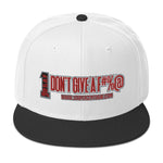 100% DGAF Don't Give A F#%@ Flat Billed Snapback Hat