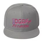 100% DGAF GIRL Flat Billed Snapback Hat