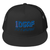 100% DGAF Flat Billed Trucker Cap